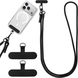 Cordon de téléphone en acier inoxydable noir, longueur 35 cm - Product Image 1