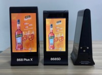 Sistema Android Conexión Wifi Señalización digital de doble cara Radar de movimiento Menú Orden Tableta Mini Pantalla táctil de 8 pulgadas Reproductor de anuncios