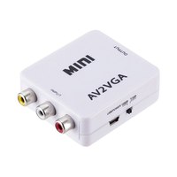 1080P RCA CVBS AV vers VGA adaptateur AV2VGA convertisseur vidéo avec câble d'alimentation USB pour ordinateur TV projecteur affichage