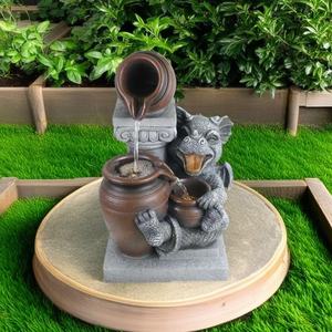 Moderne 34x26x53cm Dragon Fly Castle Résine Pompe Électrique LED <span class=keywords><strong>Fontaine</strong></span> <span class=keywords><strong>D</strong></span>'<span class=keywords><strong>eau</strong></span> Extérieur Jardin <span class=keywords><strong>D</strong></span>écoration Caractéristiques Patio Artificiel - Product Image 5