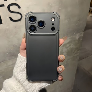 เคสใส TPU สีดำคริสตัลสำหรับเลนส์กล้อง iPhone 17 Pro Max, เคสโทรศัพท์ iPhone 17 สีดำด้าน TPU - Product Image 1