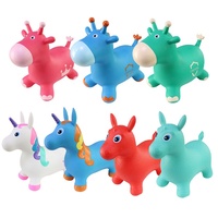 PVC personnalisé Vente en gros Enfants sautant pas cher prix gonflable mignon équitation sur des animaux jouets saut à cheval jouet pour enfants