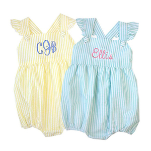 <span class=keywords><strong>Frère</strong></span> soeur correspondant tenues de frères et soeurs grand <span class=keywords><strong>frère</strong></span> petite soeur barboteuse Seersucker bambin bébé bulle tenues de famille - Product Image 4