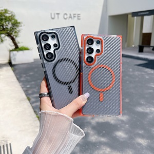 Funda Magnética para Teléfono Móvil con Patrón de Fibra de Carbono para <span class=keywords><strong>Samsung</strong></span> S26 S25 S24 S23 S22 Ultra 25A 34 A35 A54 A55, Funda Antigolpes - Product Image 6