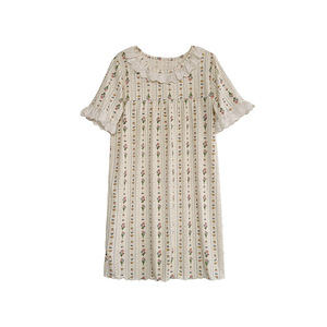 Pigiama Estivo <span class=keywords><strong>da</strong></span> Ragazza con Stampa Cartoon, 100% <span class=keywords><strong>Cotone</strong></span> Satinato, Pantaloncini Casual, Logo Frontale in Pizzo, Vita Elastica - Product Image 5