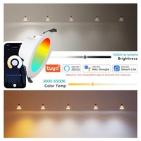 Tuya App Télécommande Sans Fil CCT à Dimmable Encastré au Plafond Spot à Diode Électroluminescente Lampe pour la Maison