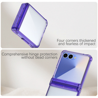 Kedatangan Baru Casing Ponsel Transparan Anti Guncangan Berkualitas Tinggi dari Pabrik dengan Pelindung Layar untuk Samsung Z Flip 8 7 6 5 4 3