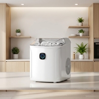 Machine à glaçons électrique en plastique avec ajout manuel d'eau, facile à utiliser, glaçons en forme de balle, capacité de 10 à 20 kg/jour, usage domestique et hôtelier