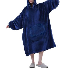 Bata de dormir de franela de doble cara para hombre y mujer, a prueba de frío, tipo jersey, cálida y a prueba de frío para exteriores, pijama de moda - Product Image 1