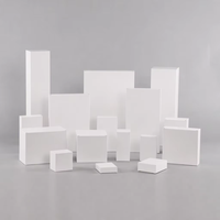 Boîte rectangulaire blanche personnalisée, en stock, boîte en papier universelle blanche neutre, boîte d'emballage couleur avec logo imprimé