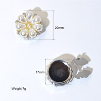 Boutons de manchette tendance en perles florales, forme de pétale de tortue, en métal électroplaqué