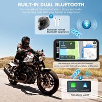 Écran CarPlay pour moto OEM 6,25 pouces, étanche, GPS, double caméra, TPMS, intégration Android Auto