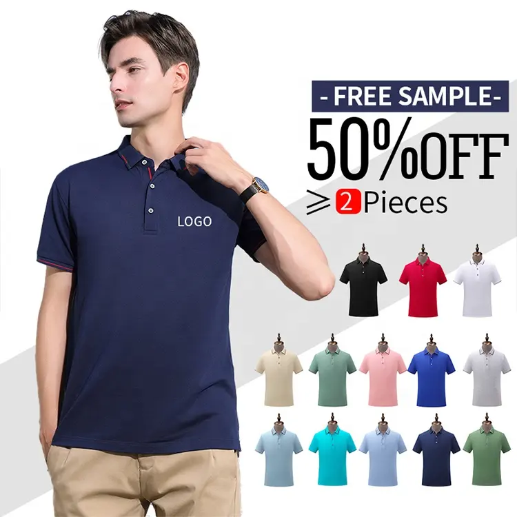패션 골프 의류 디자인 자신의 브랜드 고품질 단색 폴로 셔츠 일반 골프 폴로 셔츠