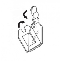 Porte-étiquette - Crochet européen pour étiquette oscillante - Porte-étiquette de prix - Plastique transparent - Plastique transparent