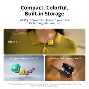 Original DJL <strong>Mic</strong> Mini 2S Ultra Light Wireless <strong>Lapel</strong> <strong>Mic</strong> AI Noise Reduction for Camera Smartphone Interview Vlog Live Stream - Product Image 2
