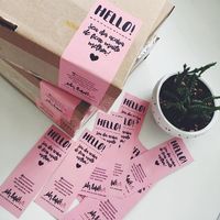 Emballage de remerciement avec impression personnalisée, enveloppe d'expédition, boîte-cadeau, autocollant de sécurité, étiquette d'étanchéité et d'expédition pour petite entreprise