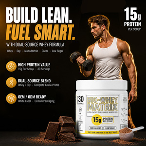 Poudre de Protéine de Lactosérum Faible en Sucre 15g Protéines Marque Privée OEM Vente en Gros Usine Nutrition Sportive Supplément de Récupération Musculaire Sans Gluten - Product Image 2