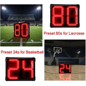 Temporizador de Cuenta Regresiva LED YIZHI Grande de 12 Pulgadas, 0-99 Segundos, Cronómetro Digital Preconfigurado de 24s <span class=keywords><strong>80s</strong></span>, Reloj de Tiempo para Baloncesto y Lacrosse - Product Image 5
