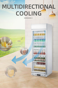 Présentoir vertical pour boissons Dukers Réfrigérateur pour boissons énergisantes avec auvent Réfrigérateur pour boissons gazeuses et froides - Product Image 2