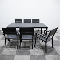 Ensemble de table et de chaises de salle à manger pour hôtel, restaurant, jardin, mobilier de plein air moderne