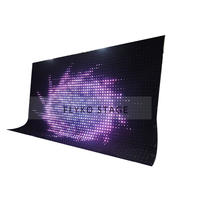 P10 Led Video Wall LED DMX512 Video Star Cloth RGB Vision Cortina RGB Software Cortina para espectáculo de fiesta de boda