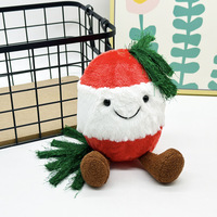Peluche Corgi de Noël très populaire, jouet en peluche courte avec rembourrage en coton PP pour enfants, idéal pour la décoration