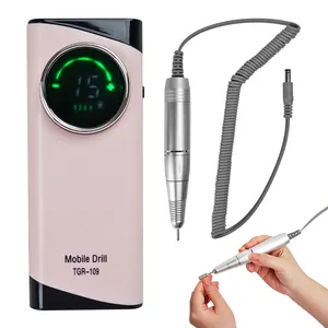 Taladro de uñas profesional recargable de 30000 rpm, amoladora de acrílico Gel eléctrica portátil, herramientas para manicura, pedicura, tallado, esmalte