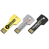 Memoria USB 2.0 de Metal Mini Personalizada con Logotipo, Alta Velocidad, con Anillo para Llaves, Capacidad de 512MB-32GB, Protegida con Contraseña