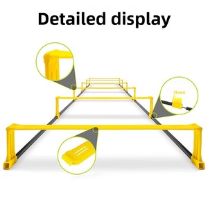 Escalera de Agilidad Amarilla Plegable y Ajustable de Doble Uso para Entrenamiento de Fútbol y Baloncesto, Material de Polipropileno para Campos Deportivos - Product Image 3