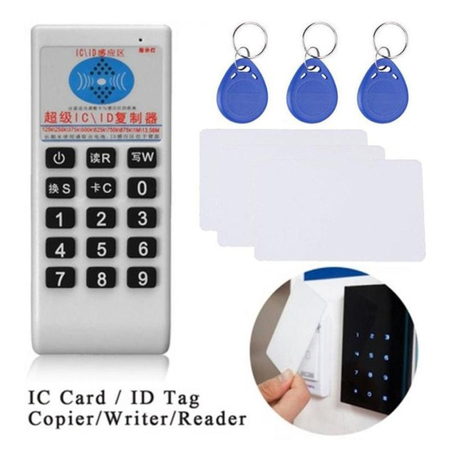 125Khz/134.2Khz RFID Card Duplicator Key Tag Copier Cloner Smart Card Reader for Keyfob Copying and Access Control Management