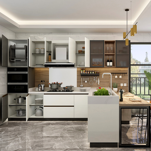 Set di mobili per mobili da cucina in compensato personalizzato in fabbrica moderna in stile europeo in cina - Product Image 4