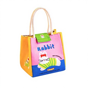 Bolsa Térmica para Almuerzo con Diseño de Oficinista de Dibujos Animados, de Poliéster Grueso, Portátil, de Alta Apariencia, para Estudiantes - Product Image 6