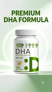 Cápsulas de Omega-3 DHA EPA de Primera Calidad OEM para la Salud Cerebral de Adultos - 60 Cápsulas de Aceite de Pescado y Aceite de Algas - Product Image 6
