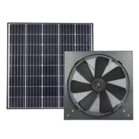 Montage mural panneau solaire alimenté grenier ventilateur d'extraction Ventilation hybride ferme avicole industrielle CVC outils de ventilation DC extracteur d'air