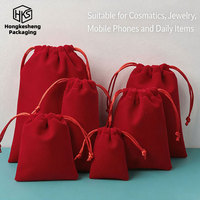 HKSLW Vente en gros de sacs à bijoux personnalisés avec logo, de haute qualité, doux, durables, sacs à bijoux de luxe avec cordon de serrage pour le rangement et l'emballage de cadeaux
