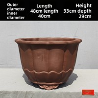 Pot à fleurs en sable violet fait main, style chinois, extra large, extra haut, extra profond, pour bonsaï, style simple pour la maison