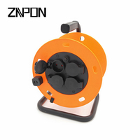 25/50M IP44 16A 4 VOIES Danemark Enrouleur de tambour de câble d'alimentation électrique avec couvercle Étanche H07RN-F 3*1.5/2.5MM câble en caoutchouc