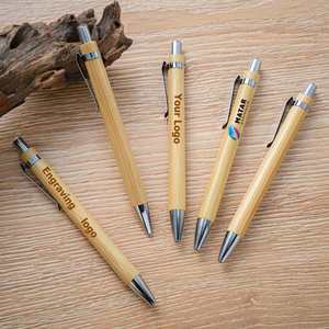 Stylos à bille en bambou vierges personnalisables avec logo, articles promotionnels, stylos en bois, cadeaux de bureau en bois - Product Image 3