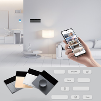 Panel de Control Inteligente Giratorio LTECH SQ PRO, Sistema de Integración Inteligente con HomeKit y App L Home, Kit de Automatización para Casa o Villa