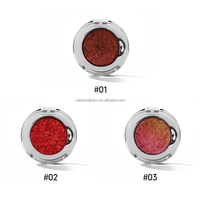 Palette de fards à paupières en poudre hautement pigmentée, multichrome, effet caméléon, couleur changeante, fard à paupières rouge duochrome