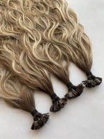 Extensions de cheveux européens à pointe plate qualité salon 2026, 100 % cheveux humains vierges, double épaisseur, ondulés