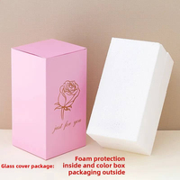 Dôme en verre créatif avec rose éternelle, fleur artificielle décorative, magnifique cadeau pour la Saint-Valentin, Noël, un anniversaire et une nouvelle maison