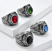 Vintage US-Adler-Ring mit Edelstahleinlage, Herren-Siegelring, Amerikanisches Nationalemblem, Retro Biker Punk Schmuck Geschenk