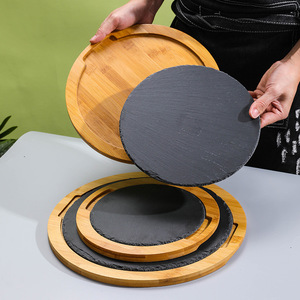 Plateau à steak en <span class=keywords><strong>ardoise</strong></span>, plateau à sushi, vaisselle de table occidentale, plateau à steak en pierre, plateau de service, plateau de cuisson en <span class=keywords><strong>ardoise</strong></span>, plateau en pierre - Product Image 5