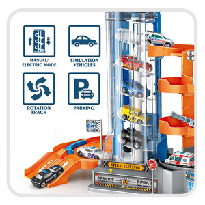 Điện Trẻ Em Bãi Đậu Xe Đồ Chơi Chàng Trai Món Quà Xây Dựng Kho Mô Hình Mang Theo 6 Trượt Bánh Xe Xe Đồ Chơi Cho Trẻ Em Trẻ Em - Product Image 3