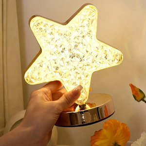 Lámpara de Escritorio LED Recargable, Luz Ambiental Regulable, Diseño Simple de Luna y Estrellas, Regalo Festivo, Luces de Navidad - Product Image 6