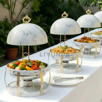 Liyunda four suspendu en acier inoxydable 6L or chauffe-plat pour hôtel Restaurant Buffet affichage des aliments