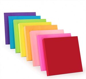 Bright Fluorescent Sticky Notes-8-Pack Self-Adhesive <b>Memo</b> <b>Pads</b> for Gift Reminder Marking & Office Organization - Product Image 1