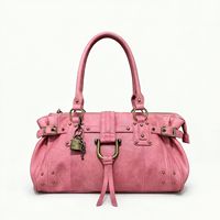 Sac bandoulière rétro Y2K style Hot Girl avec boucle métallique et rivets personnalisés