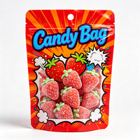 Nouveaux sacs d'emballage en plastique refermables personnalisés à faible MOQ, anti-odeur, de qualité alimentaire, réutilisables, pour bonbons, type pochette stand-up